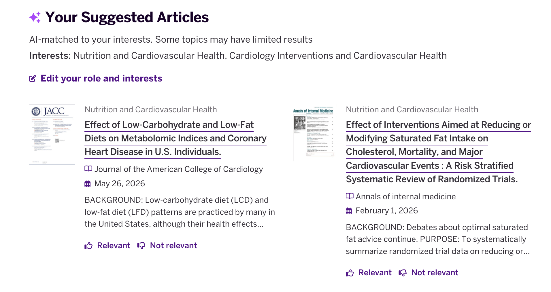 AI-assisted article suggestions